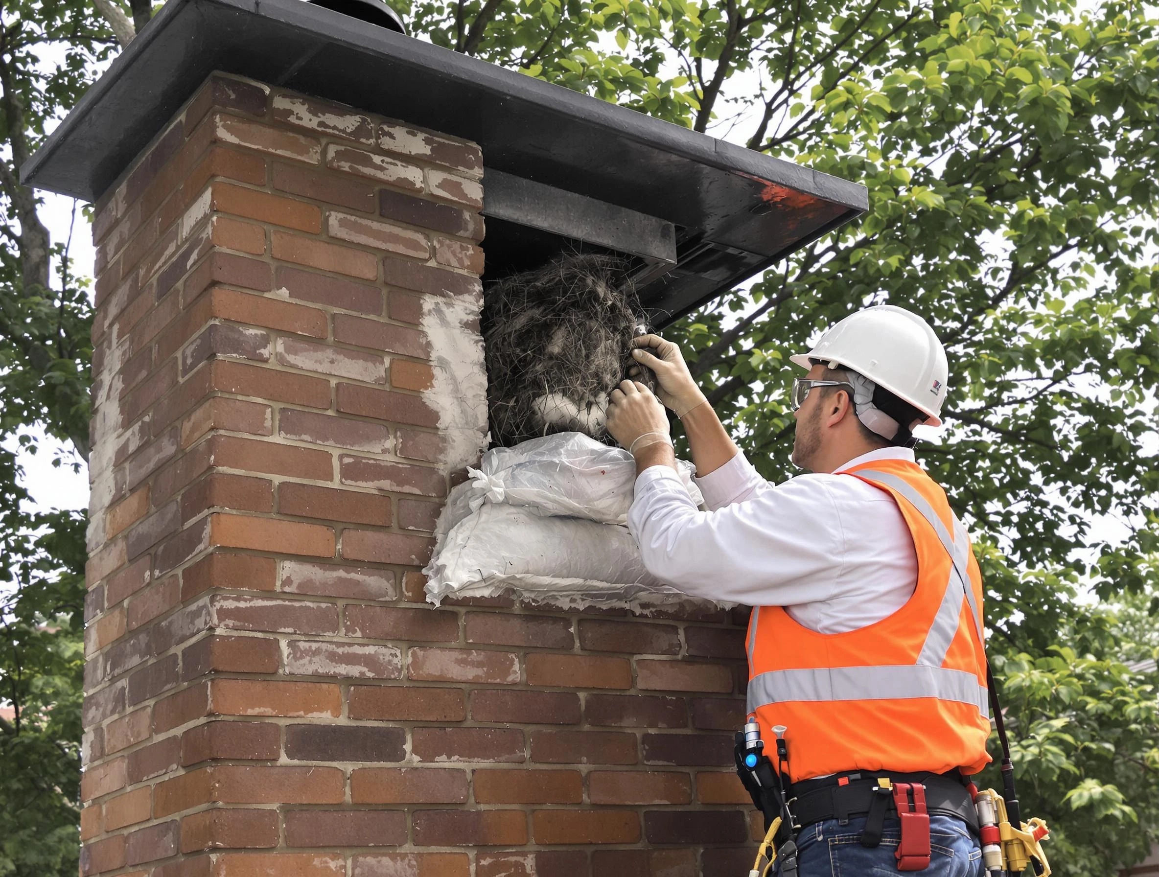 Humane removal of debris and animals by Rahway Chimney Sweep in Rahway, NJ