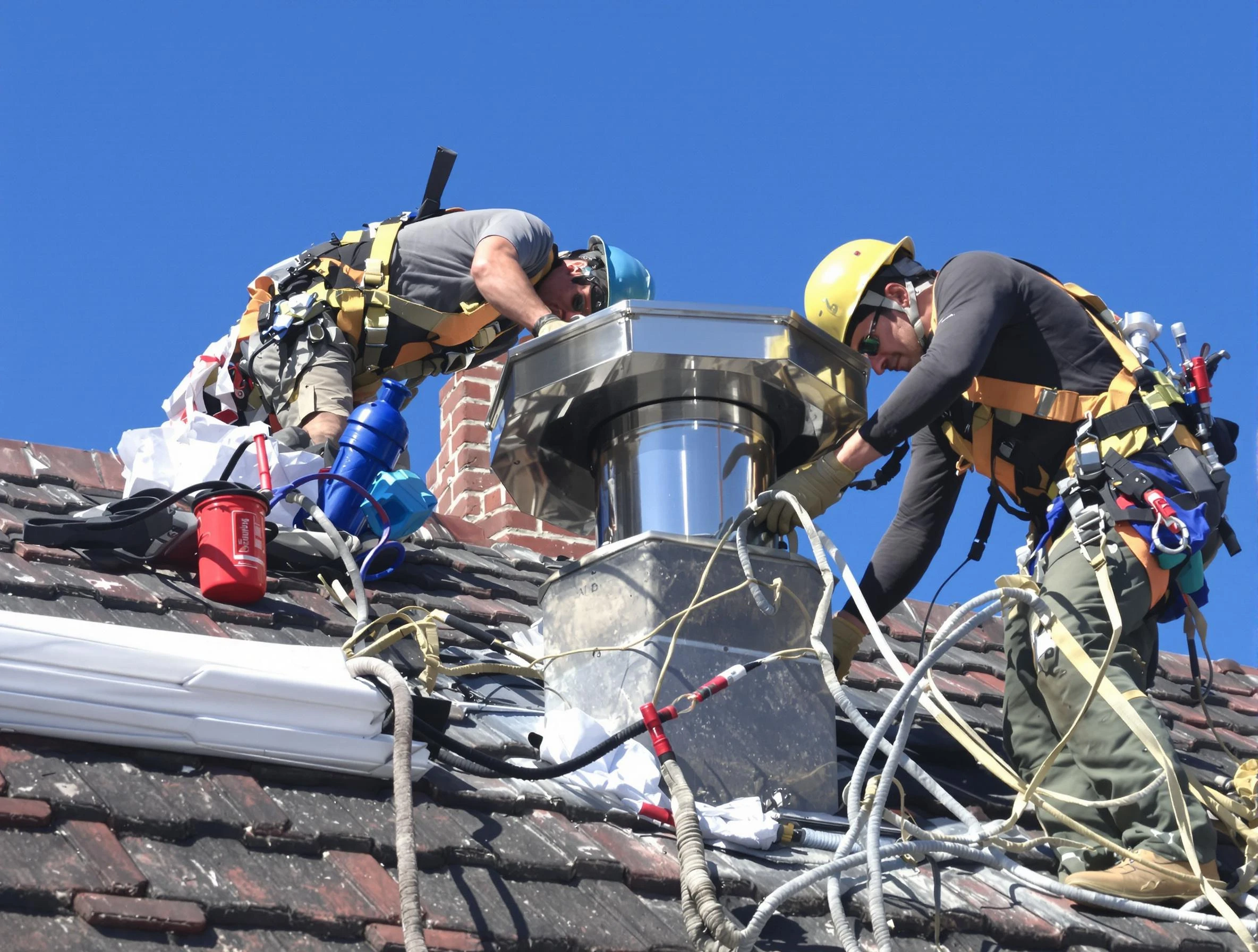 Protective chimney cap installed by Rahway Chimney Sweep in Rahway, NJ