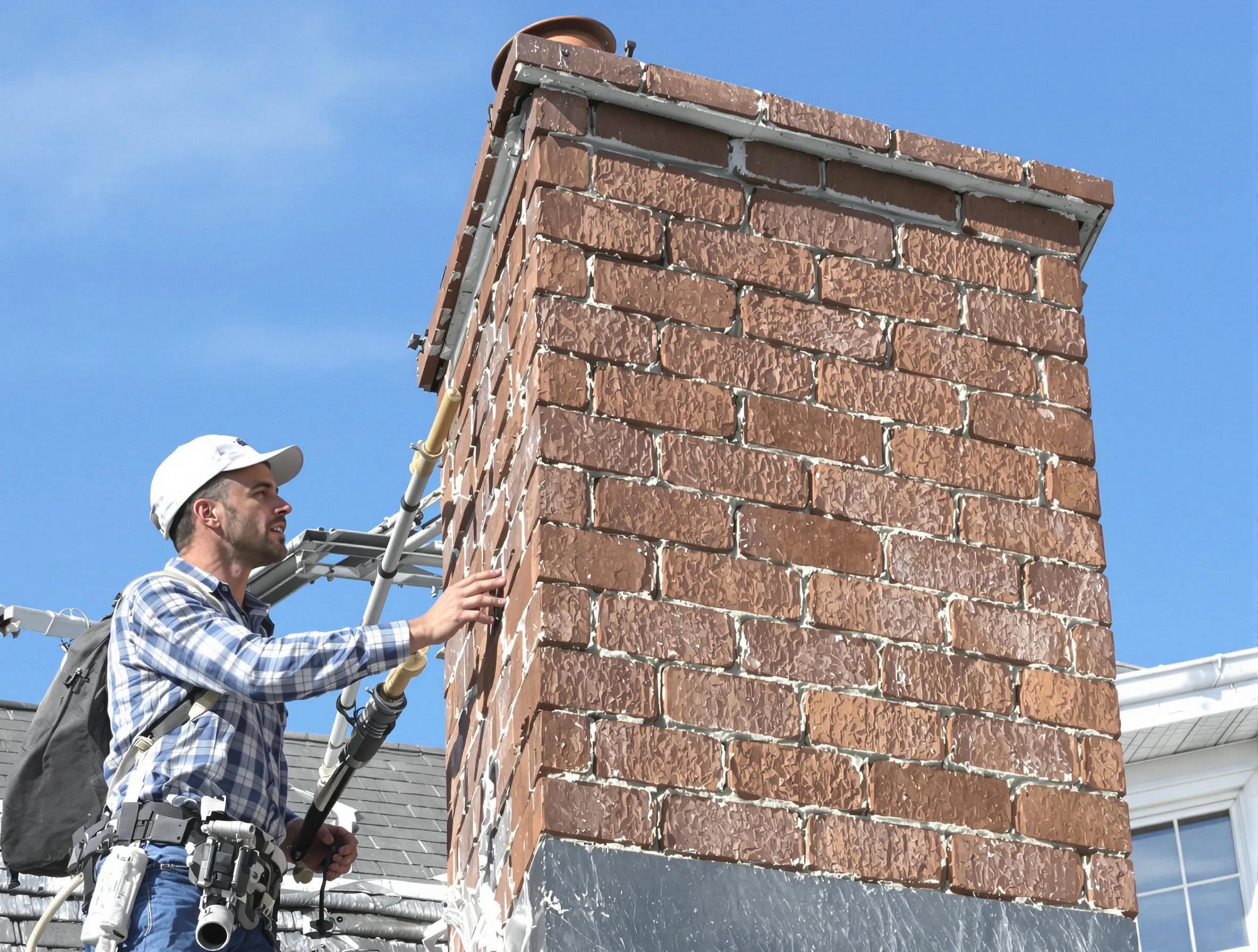 Brickwork for a chimney rebuild by Rahway Chimney Sweep in Rahway, NJ