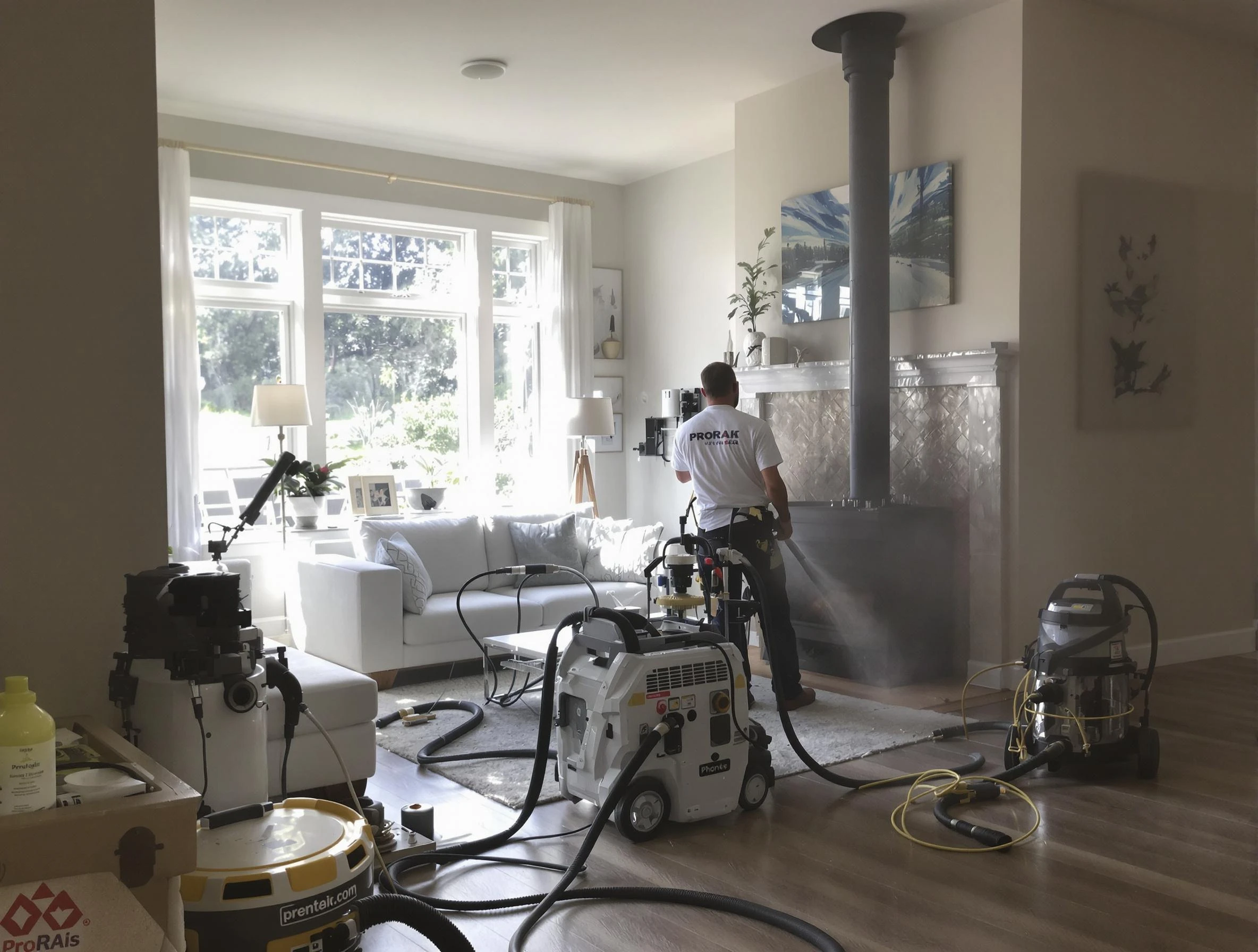 Soot removal service by Rahway Chimney Sweep for a fireplace in Rahway, NJ